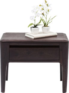 Szafka nocna brązowa drewno sheesham 50x30 cm – obraz-1