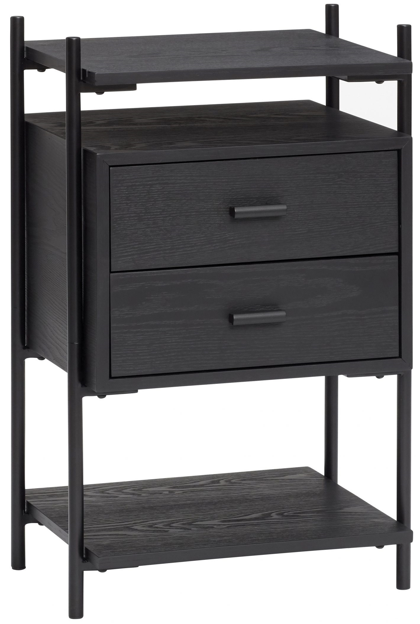 Szafka nocna Hasalio 39x61 cm czarna – obraz-1