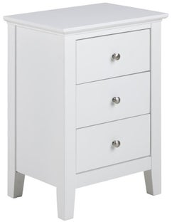 Szafka nocna MDF biała 45x63 cm  – obraz-1