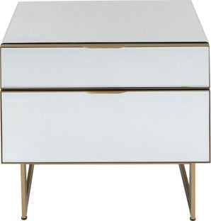 Kare nattbord liten Soran gull 49x50cm – bilde-1.