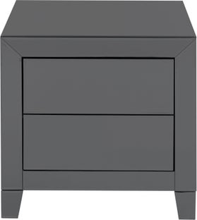 Szürke Luxury Push 2 Fiókos Éjjeliszekrény – kép-1.