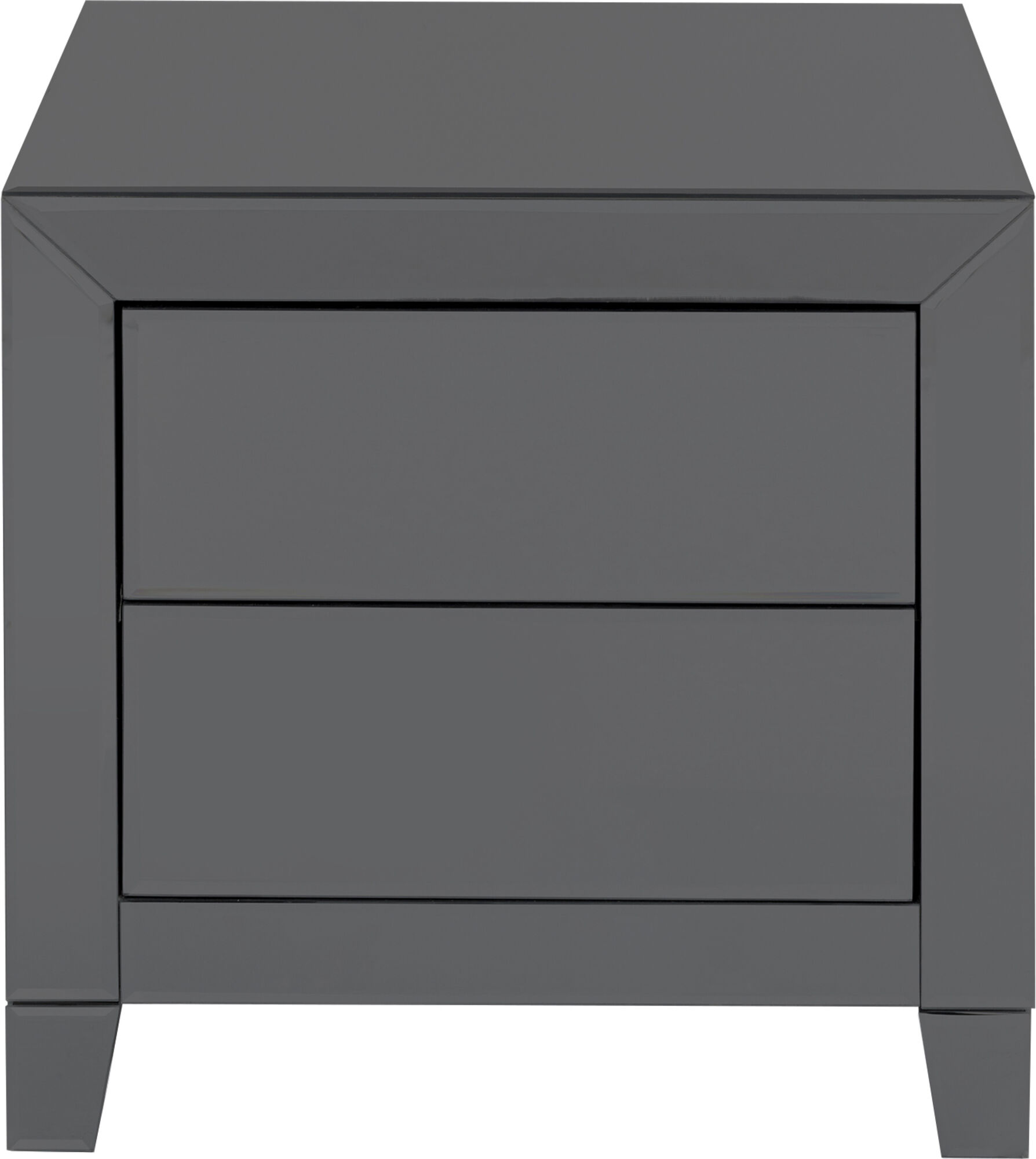 Szürke Luxury Push 2 Fiókos Éjjeliszekrény – kép-1.