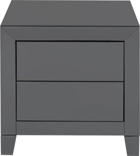 Szürke Luxury Push 2 Fiókos Éjjeliszekrény – kép-1.