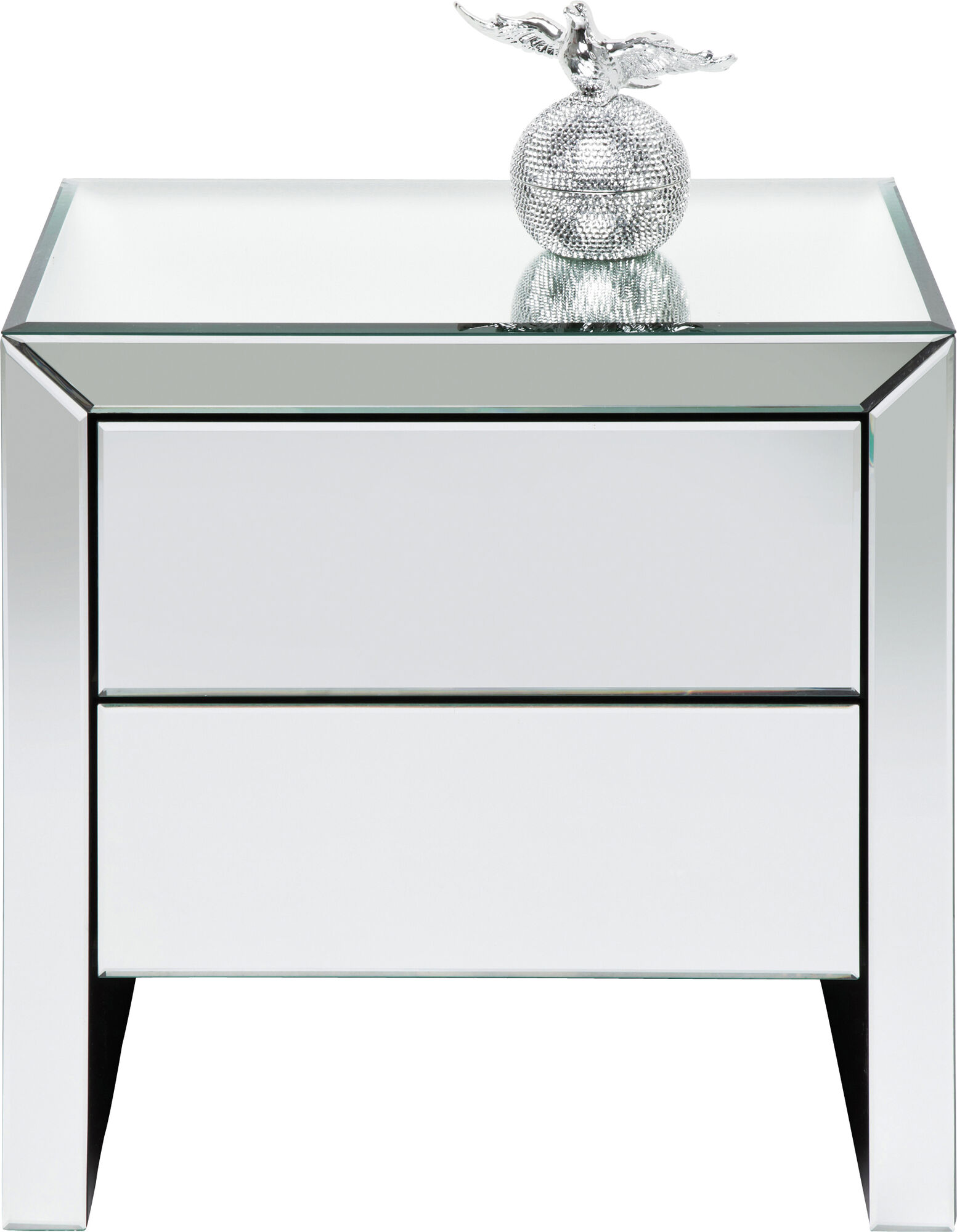 Szafka nocna szklana lustrzana  60x60 cm  – obraz-1