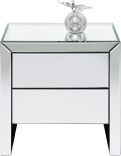 Szafka nocna szklana lustrzana 60x60 cm – obraz-1