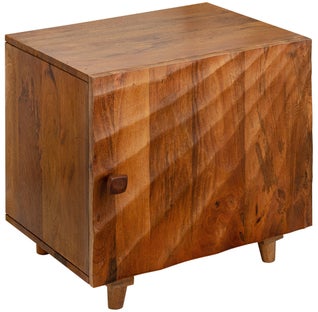 Brązowa drewniana szafka nocna 50x51 cm z naturalnych materiałów – grafika-1.