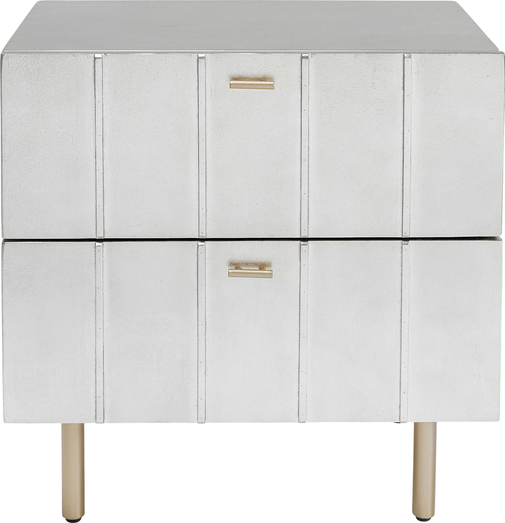 Szafka nocna Venice Line 59x65 cm srebrna – obraz-1