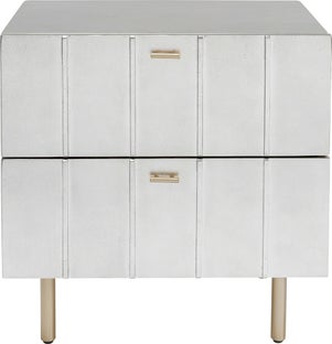 Szafka nocna Venice Line 59x65 cm srebrna – obraz-1