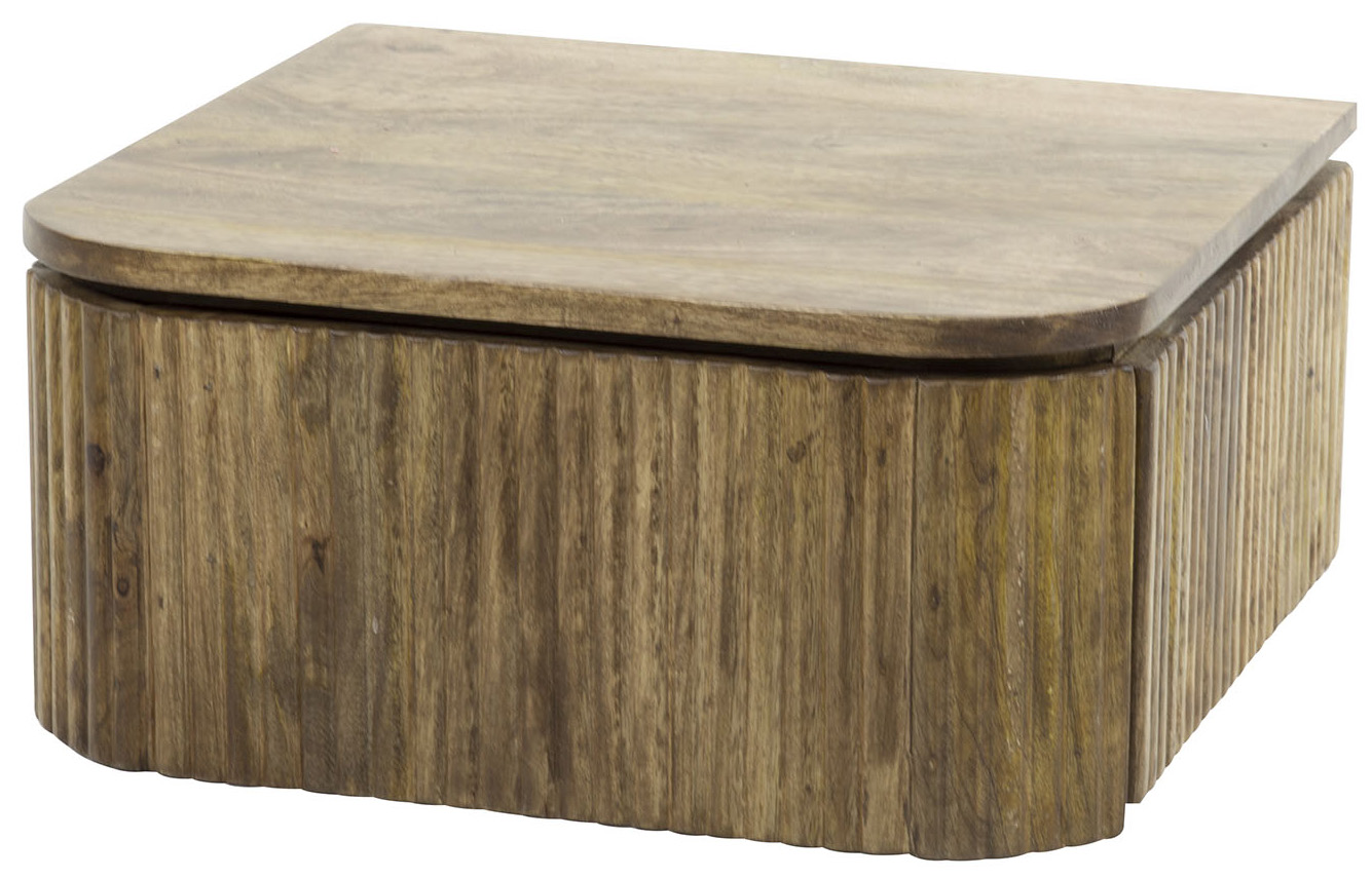 Szafka nocna wisząca z szufladą drewno mango 45x40 cm – grafika-1.