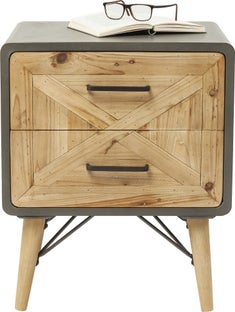 Szafka nocna X Factory 50x60 cm szaro-drewniana – grafika-1.