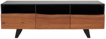 Antracytowa szafka RTV z akacjowymi frontami nowoczesny styl – grafika-1.