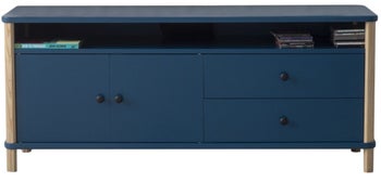 Szafka RTV Ashme 140x60 cm petrol – obraz-1