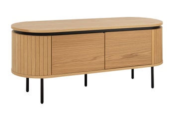 Szafka RTV Atelier 120 cm kolor dębowy nogi czarne – grafika-1.