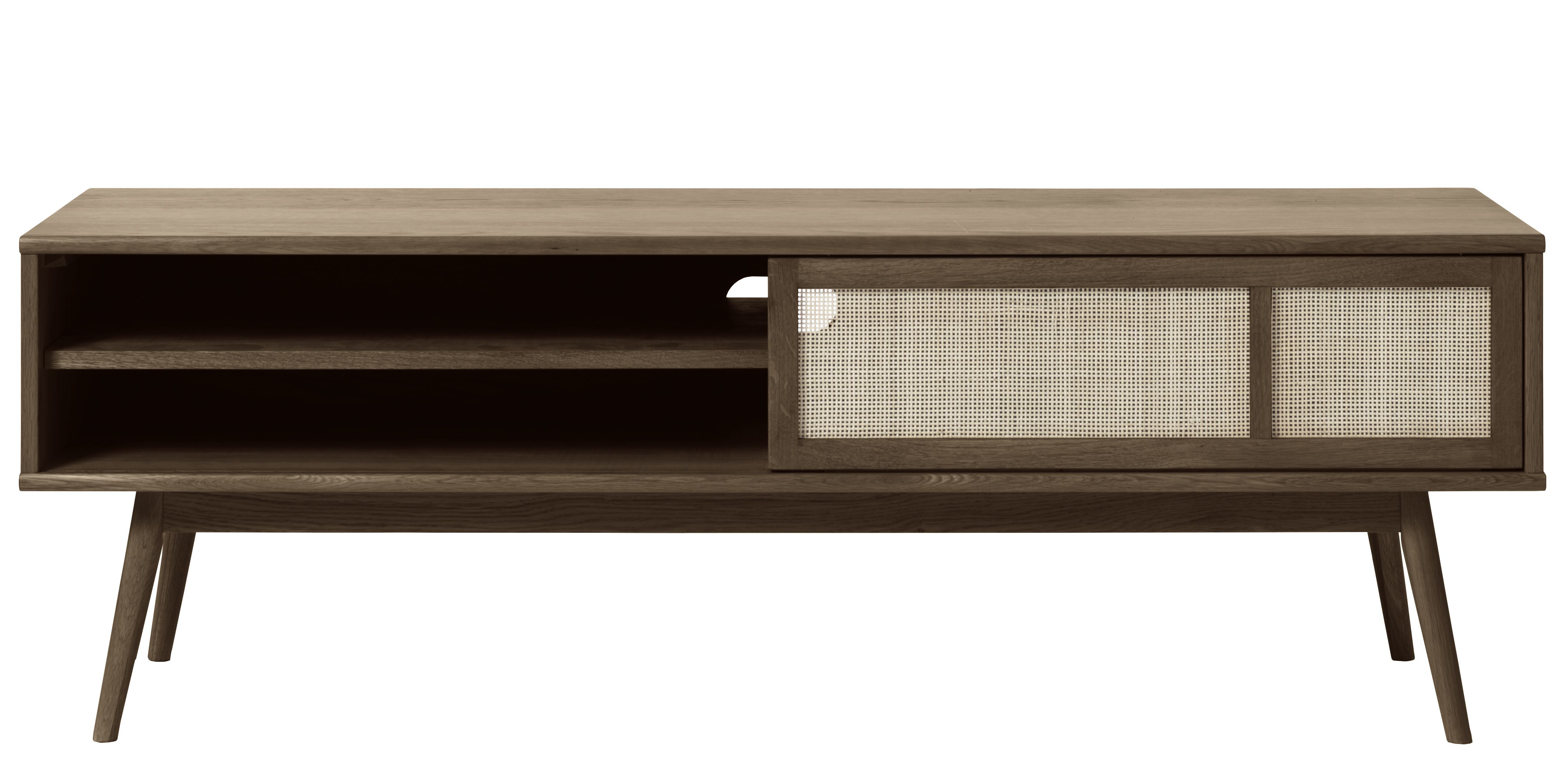 Szafka RTV Barrali 150 cm kolor dąb przydymiony – grafika-1.