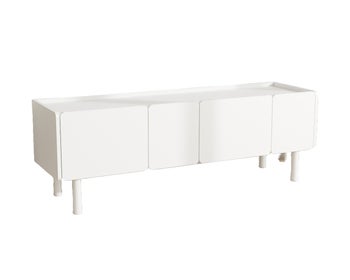 Szafka RTV Bera 160 cm biała – grafika-1.