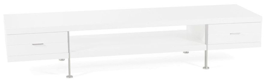 Szafka RTV Cannes 200x58 cm biała – obraz-1