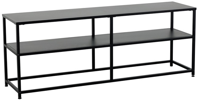 Szafka RTV do salonu czarna metalowa inspirowana nowoczesnym stylem – grafika-1.