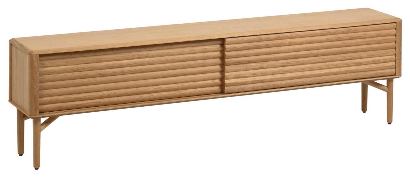 Szafka RTV drewniana naturalna 200cm – obraz-1