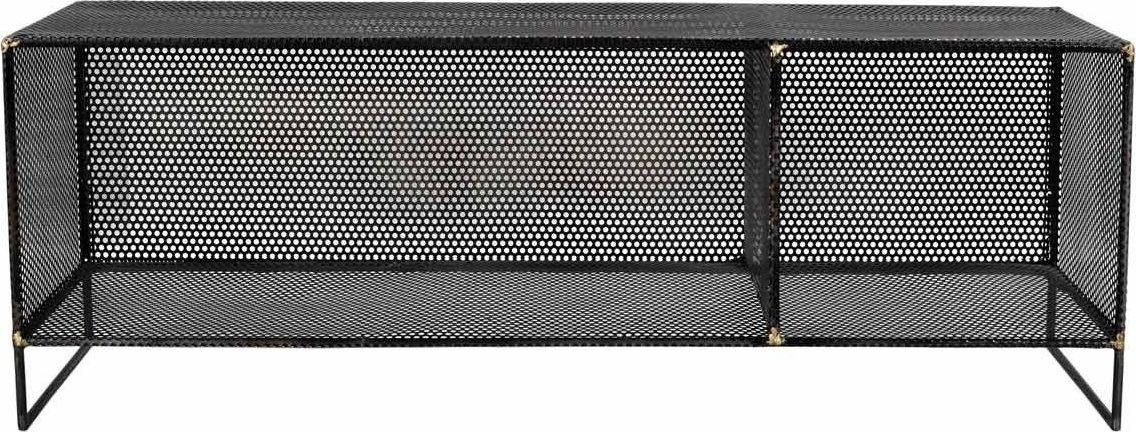 Szafka RTV Loft 130x50 cm czarna – obraz-1