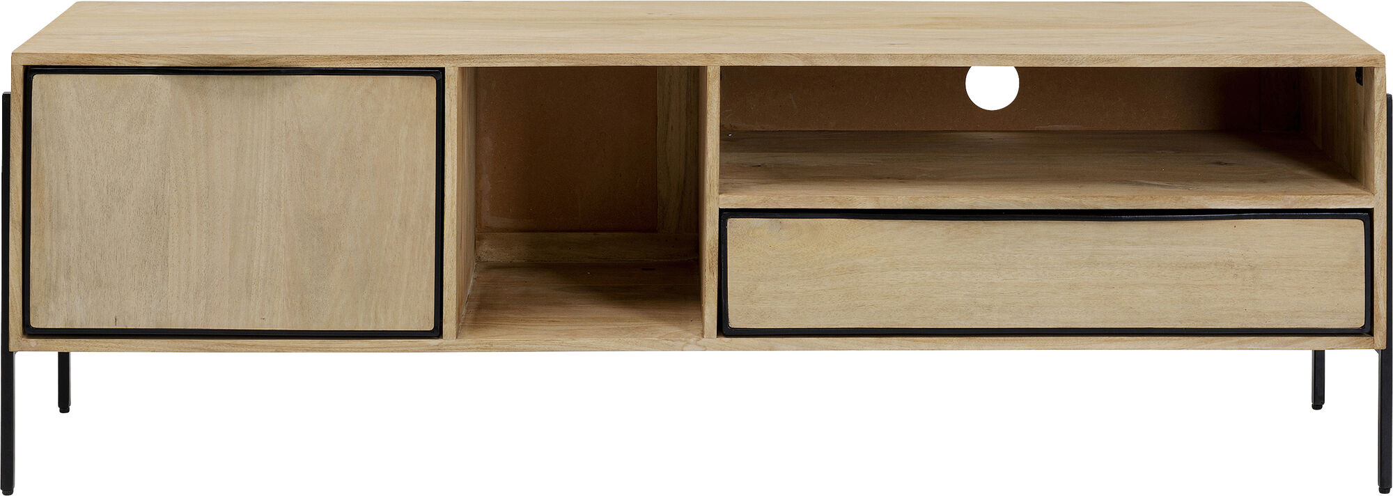 Szafka RTV metalowa drewniana 157 cm – obraz-1