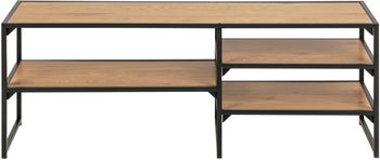 Szafka RTV metalowa brązowo czarna 120cm – obraz-1