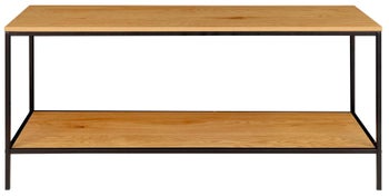 Szafka RTV metalowa czarna brązowa 100cm – grafika-1.