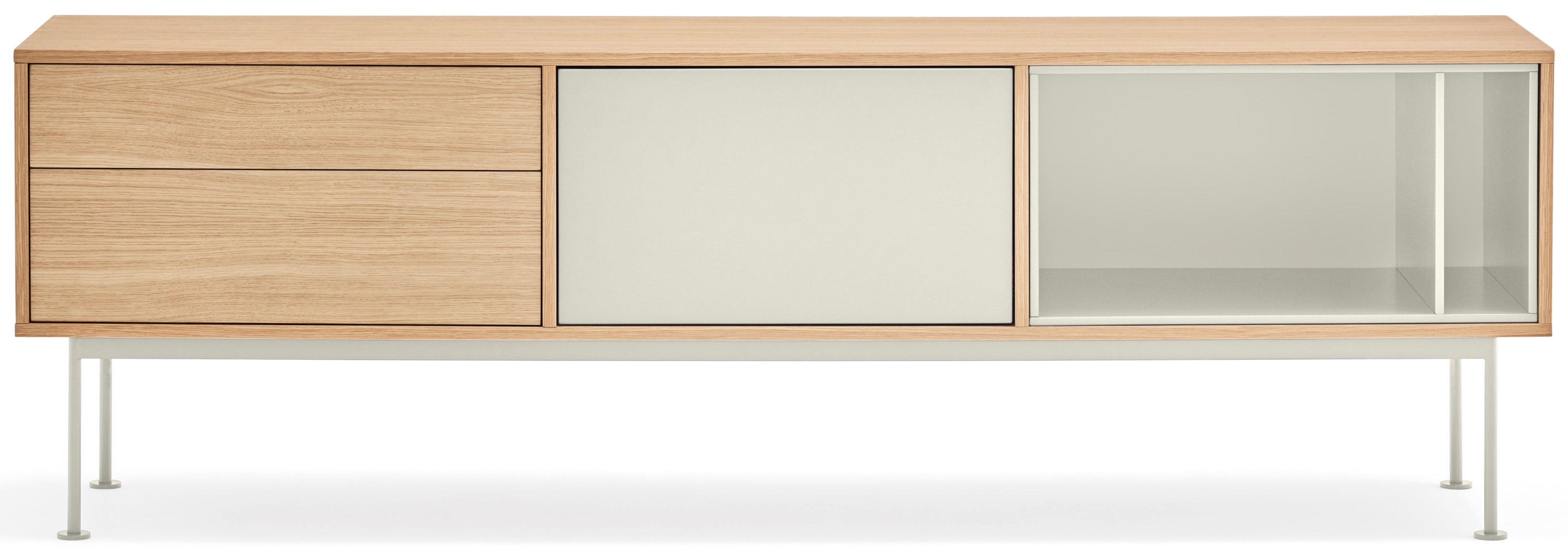 Szafka RTV Yoko 180x59 cm kremowa – obraz-1