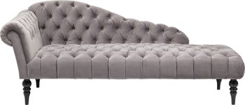 Recamiere Desire Velvet gris plata – Imagen-1.