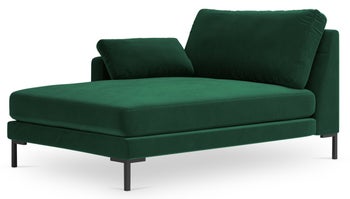 Szezlong zielony nogi czarne 104x160 cm – obraz-1