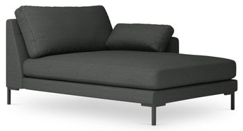 Szezlong szary nogi czarne 104x160 cm – obraz-1