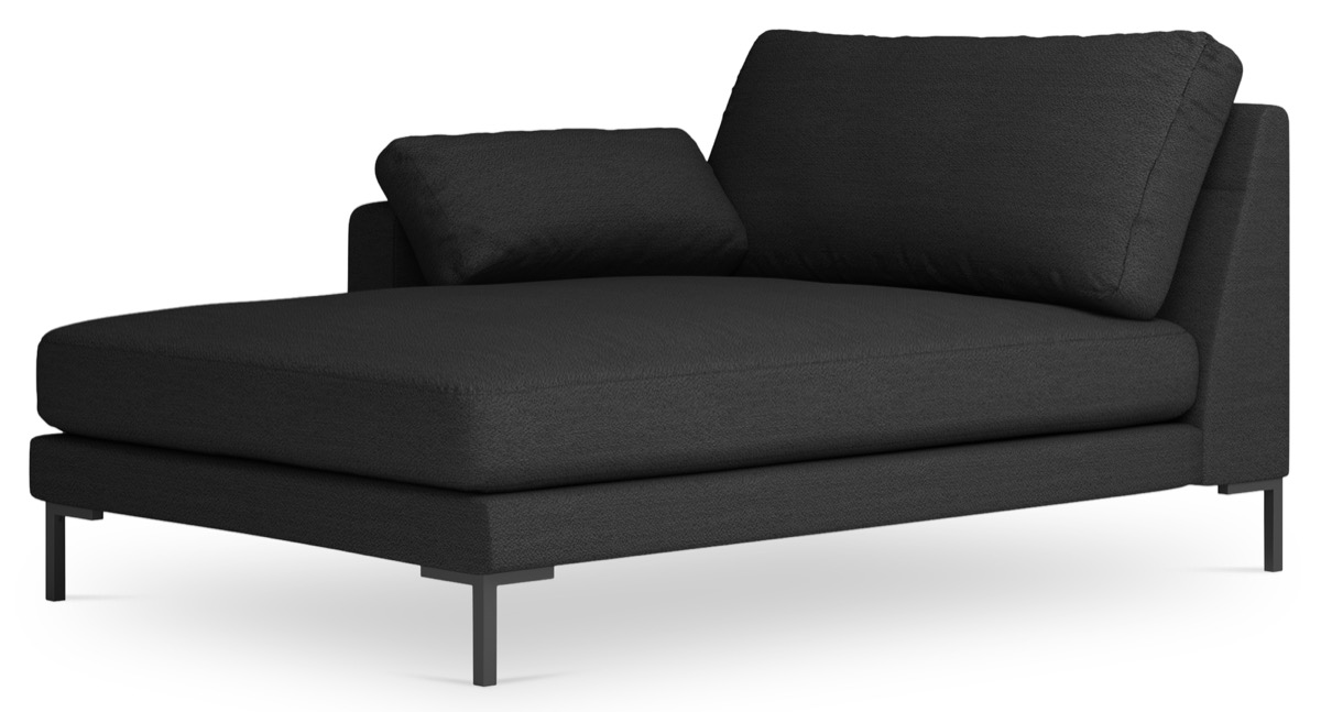 Szezlong czarny nogi czarne 104x160 cm – obraz-1