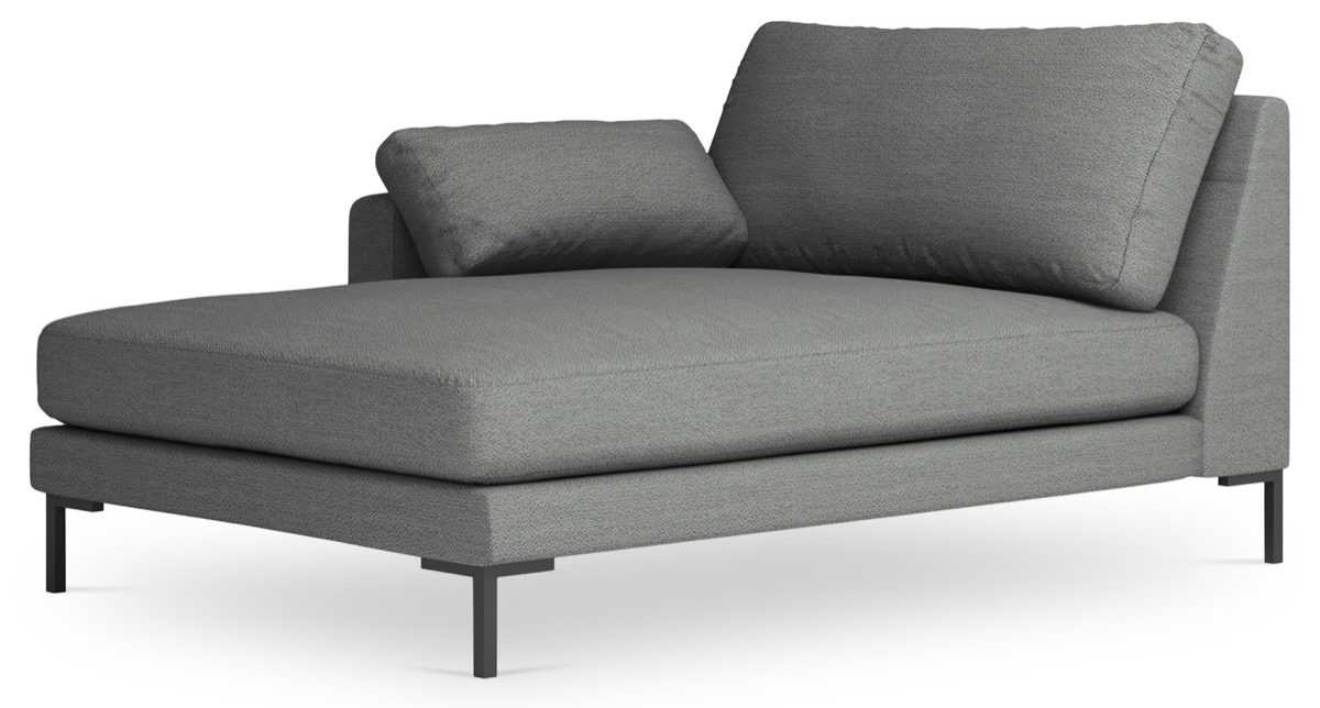 Szezlong szary czarne 104x160 cm – obraz-1