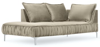 Szezlong metalowy beżowy 98x213 cm – obraz-1