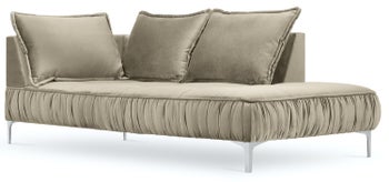 Szezlong metalowy beżowy 98x213 cm – obraz-1