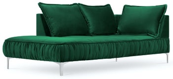Szezlong metalowy zielony 98x213 cm – obraz-1