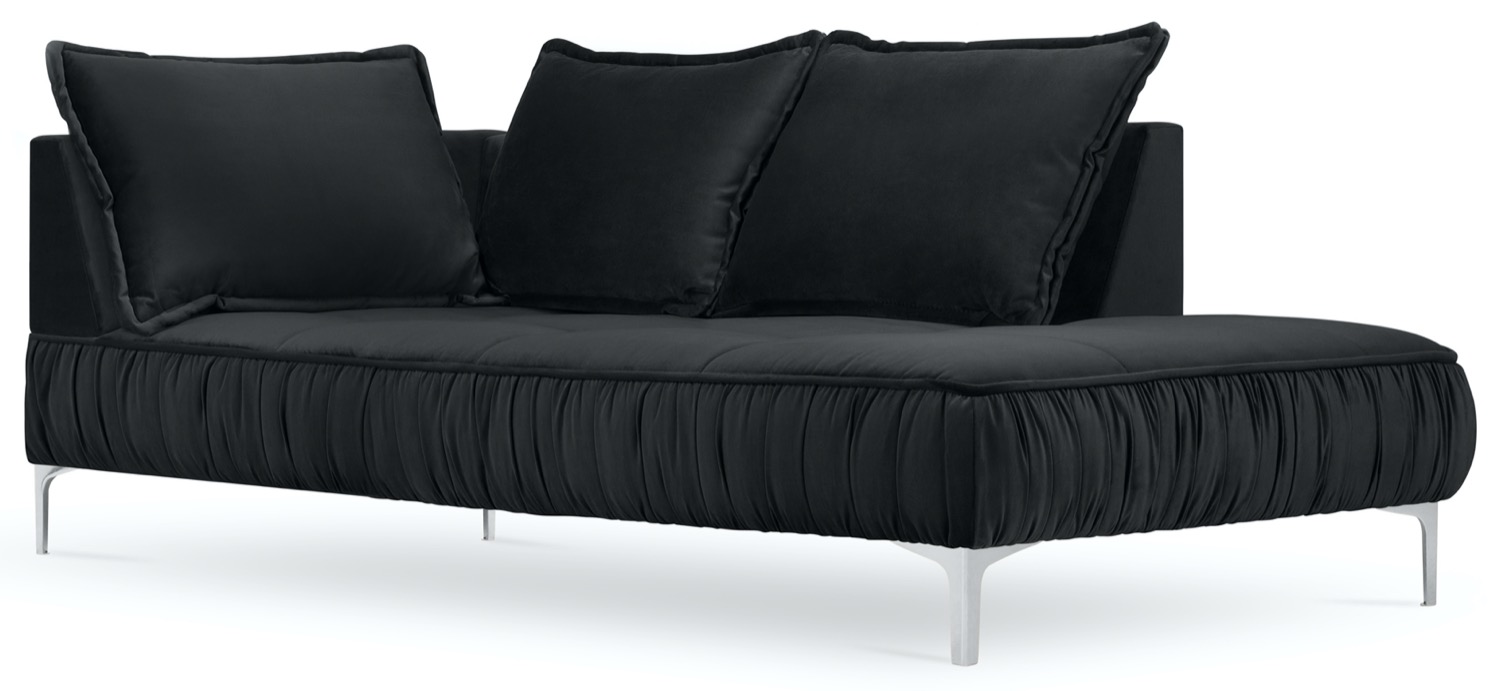 Szezlong metalowy czarny 98x213 cm – obraz-1