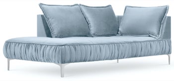 Szezlong metalowy niebieski 98x213 cm – obraz-1