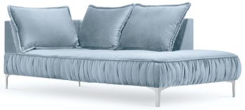 Szezlong metalowy niebieski 98x213 cm – obraz-1