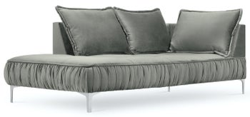 Szezlong metalowy szary 98x213 cm – obraz-1