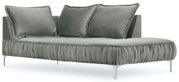 Szezlong metalowy szary 98x213 cm – obraz-1