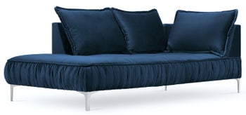 Szezlong metalowy niebieski 98x213 cm – obraz-1