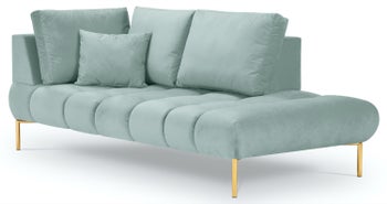 Szezlong zielony nogi złote 102x216 cm – obraz-1