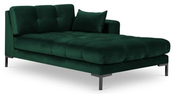 Szezlong zielony nogi czarne 102x185 cm – obraz-1