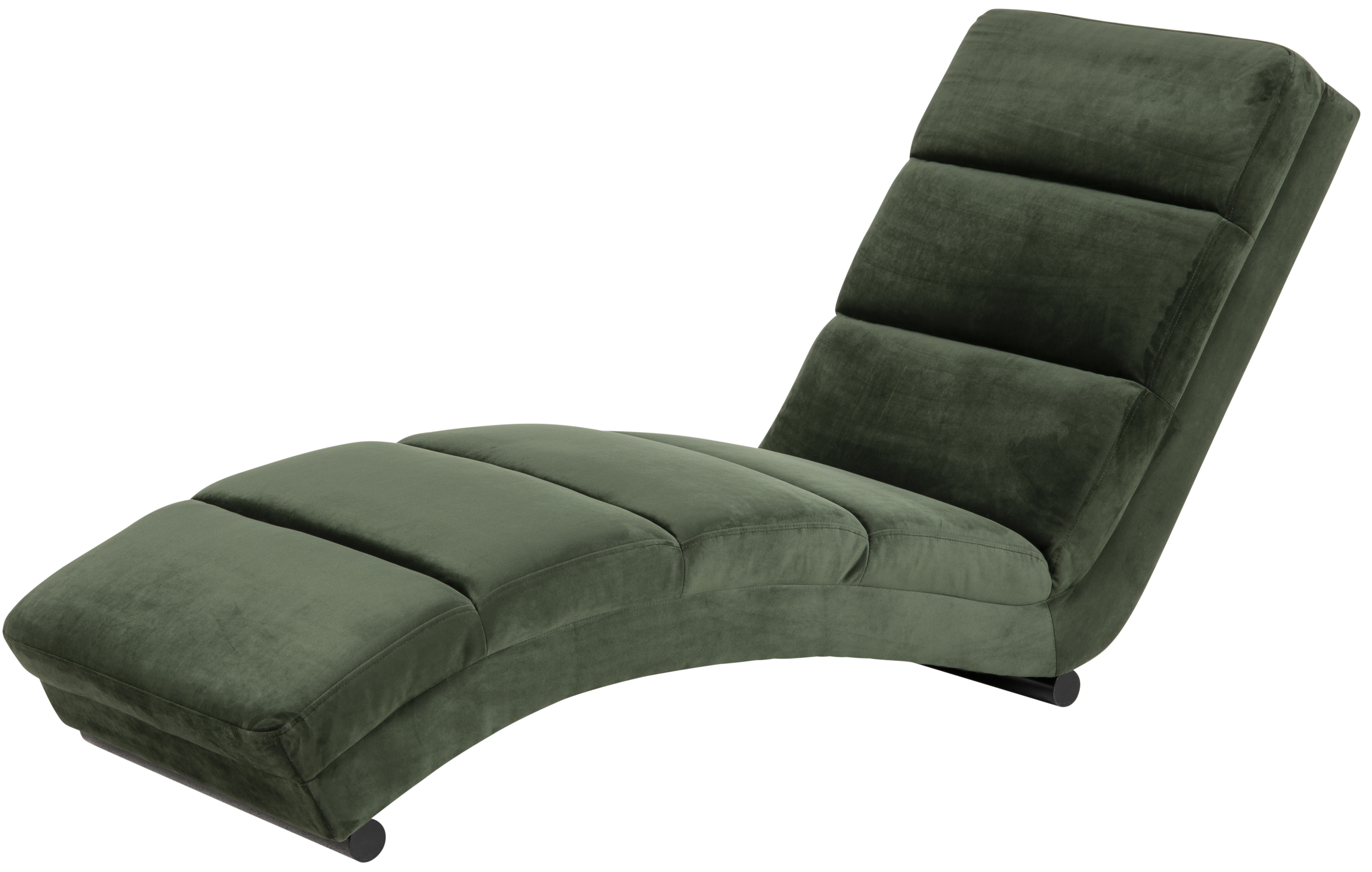 Szezlong Everding 60x170 cm butelkowa zieleń – obraz-1