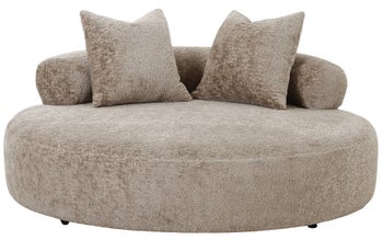 Szezlong z poduszkami naturalny tkanina szelinowa 160 cm – grafika-1.