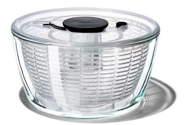 Szklana misa z wirówka do sałaty o pojemności koszyka 4,1 L – grafika-1.