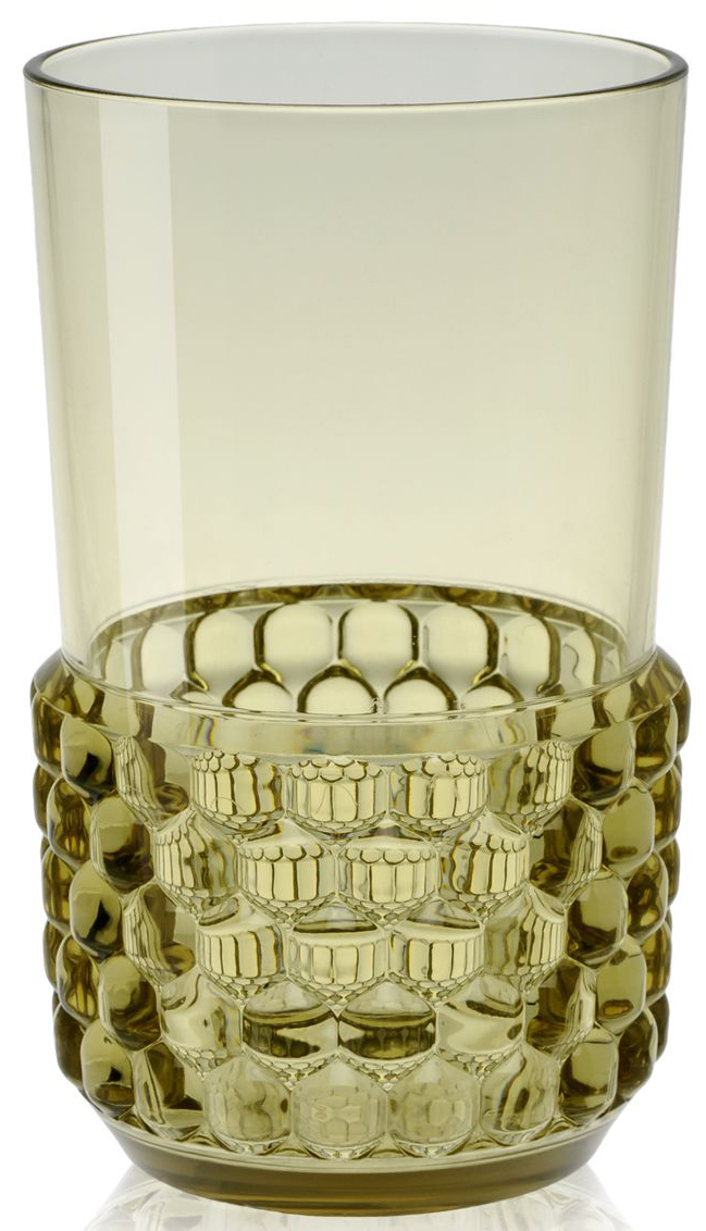 Szklanka do napojów Ø8,5x15 cm transparentna zielona – obraz-1