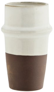 Szklanka z kamionki 250 ml offwhite-brązowa – obraz-1