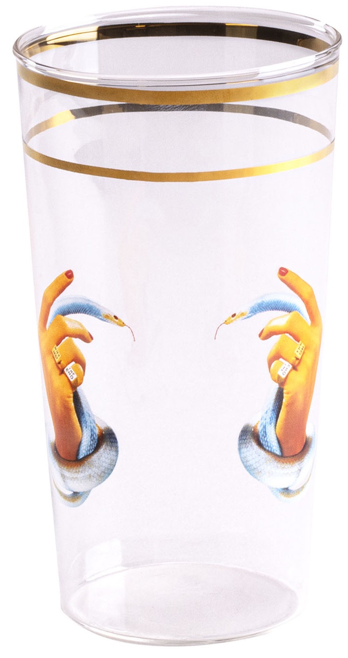 Szklanka Hands with Snakes Ø7x13 cm – obraz-1