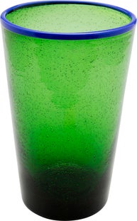 Tumblerglas Bubbles, grøn 14cm – billede-1.